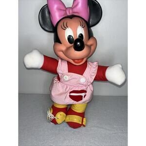 Mattel Doll Plush Minnie Mouse Disney Learn to Dress Me 1989 Vintage Toy
